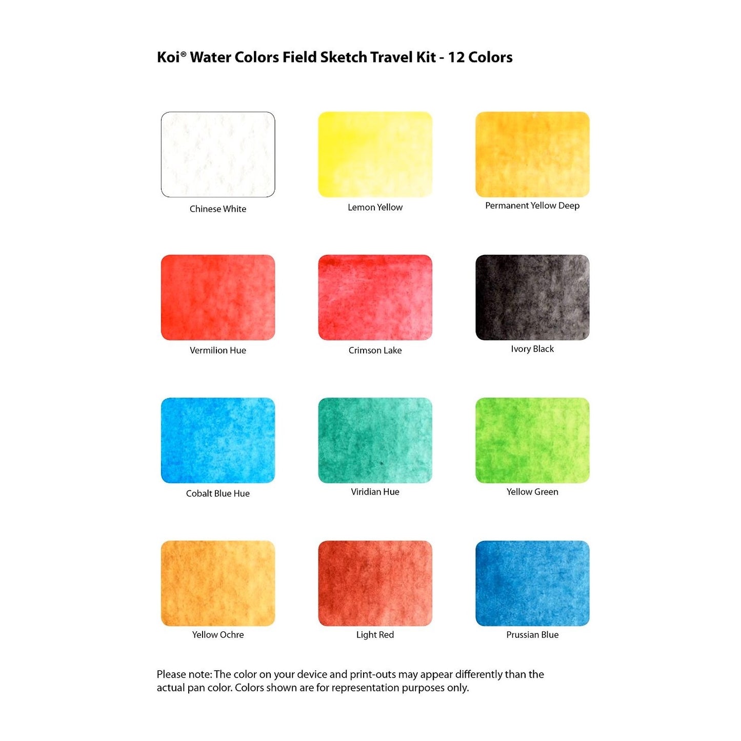 ESTOJO AQUARELA SAKURA KOI 12 CORES + PINCEL