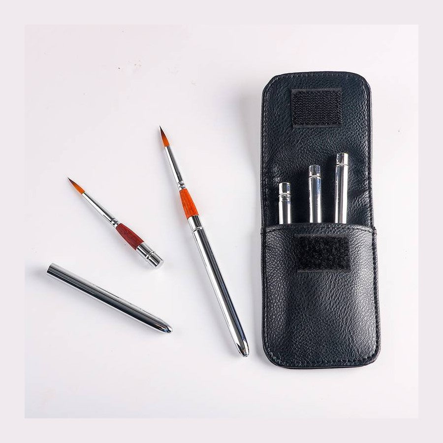 ESTOJO PINCEIS SINOART POCKET BRUHS SET C/ 05 UN