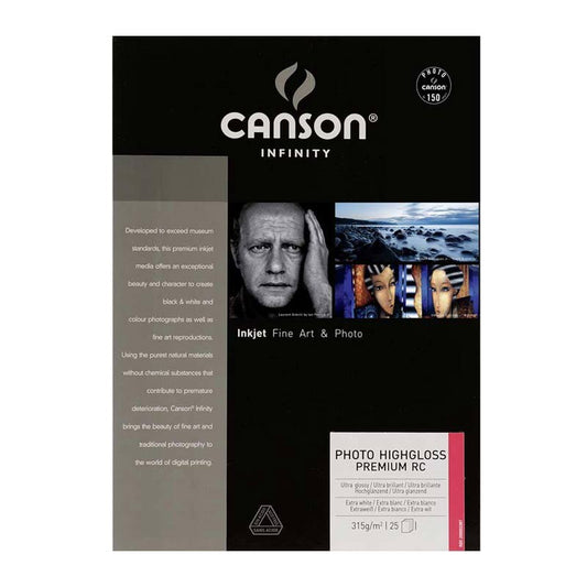 CANSON INFINITY PHOTO HIGH GLOSS PREMIUM RC 315GSM A3 25FLS