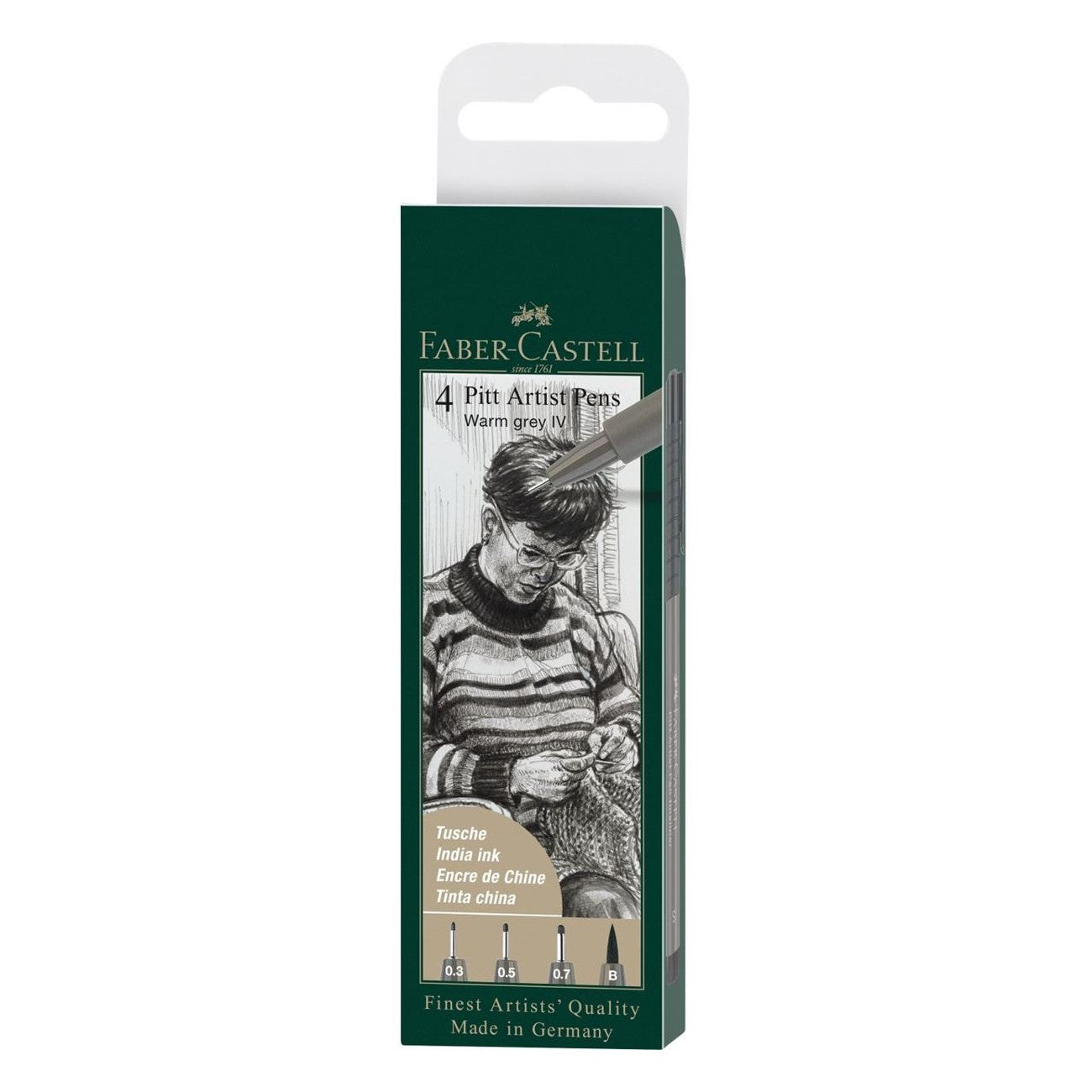 CANETA FABER CASTELL PITT 04 WARM GREY IV (S-F-M-B) CINZA