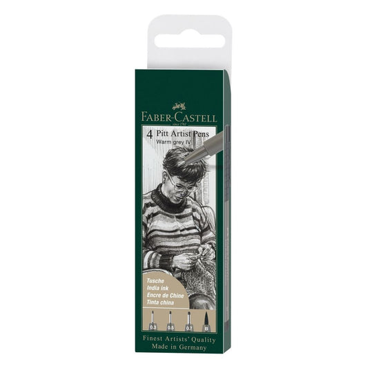 CANETA FABER CASTELL PITT 04 WARM GREY IV (S-F-M-B) CINZA