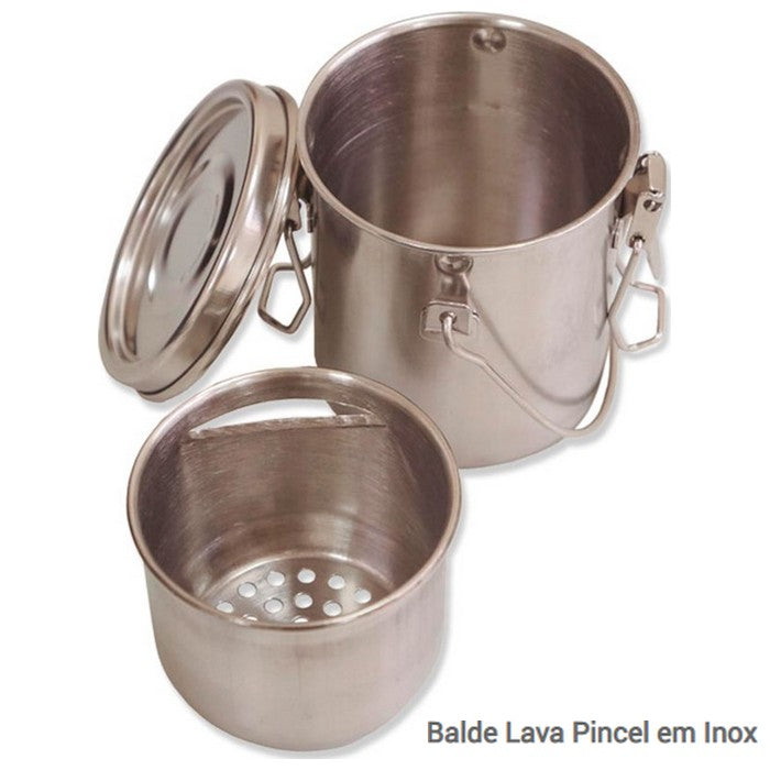 BALDE LAVA PINCEL INOX 9,1x8,1cm 15067 KERAMIK