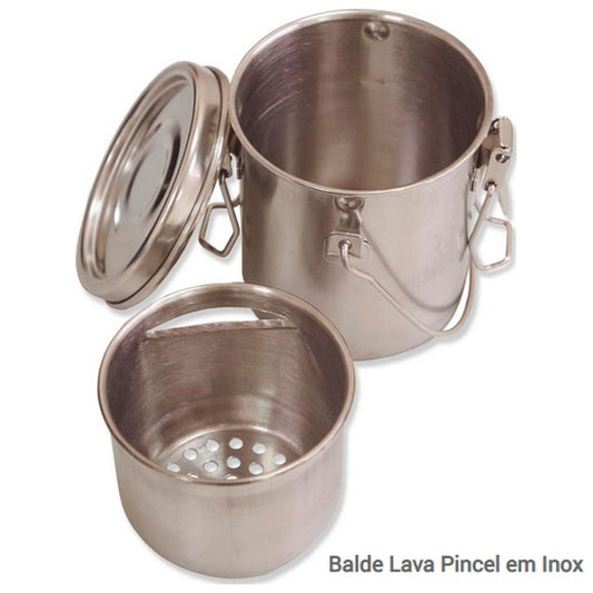 BALDE LAVA PINCEL INOX 9,1x8,1cm 15067 KERAMIK