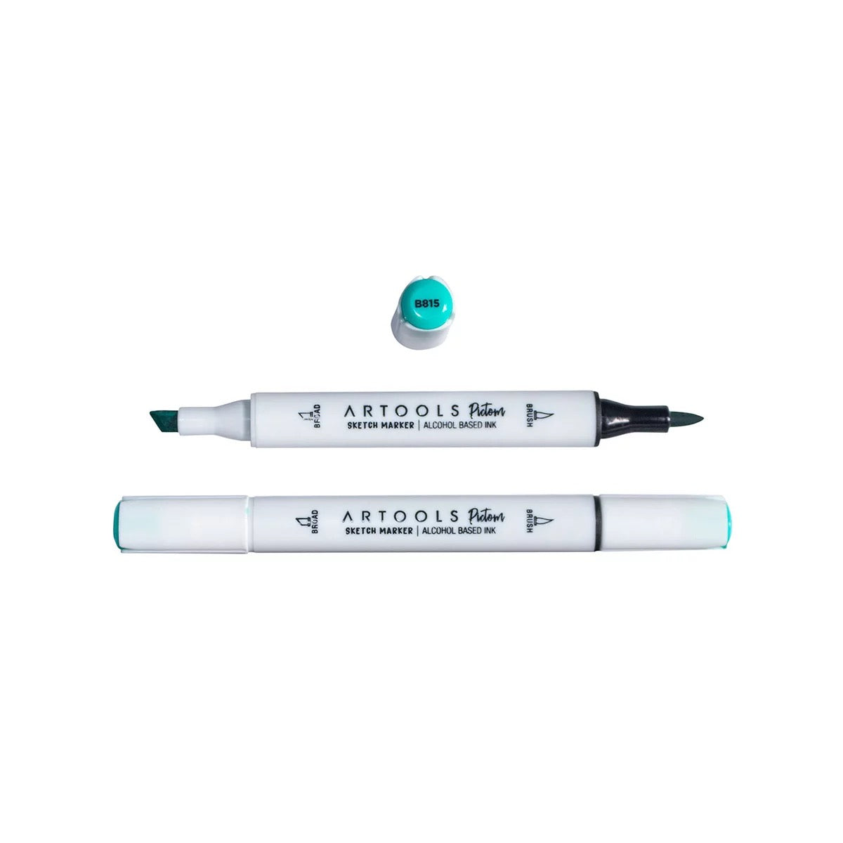 MARCADOR ARTOOLS PICTOM PONTA DUPLA MINT LIGHT GREEN (B815)