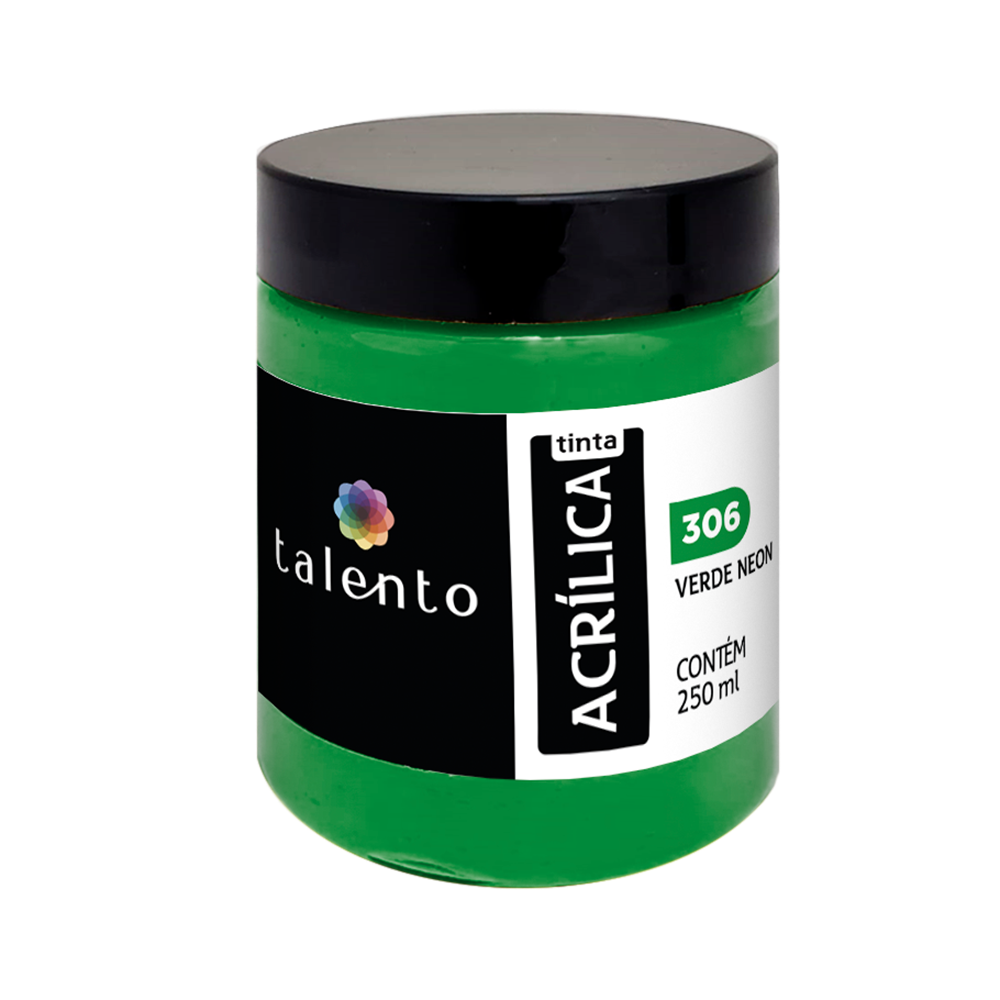 ACRILICA TALENTO 250ML 306 VERDE NEON
