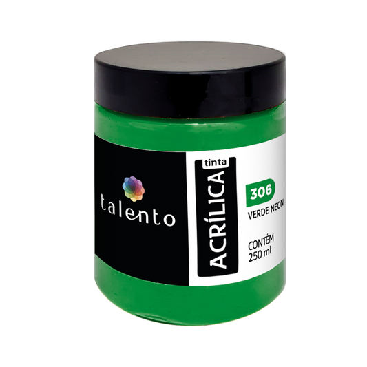 ACRILICA TALENTO 250ML 306 VERDE NEON