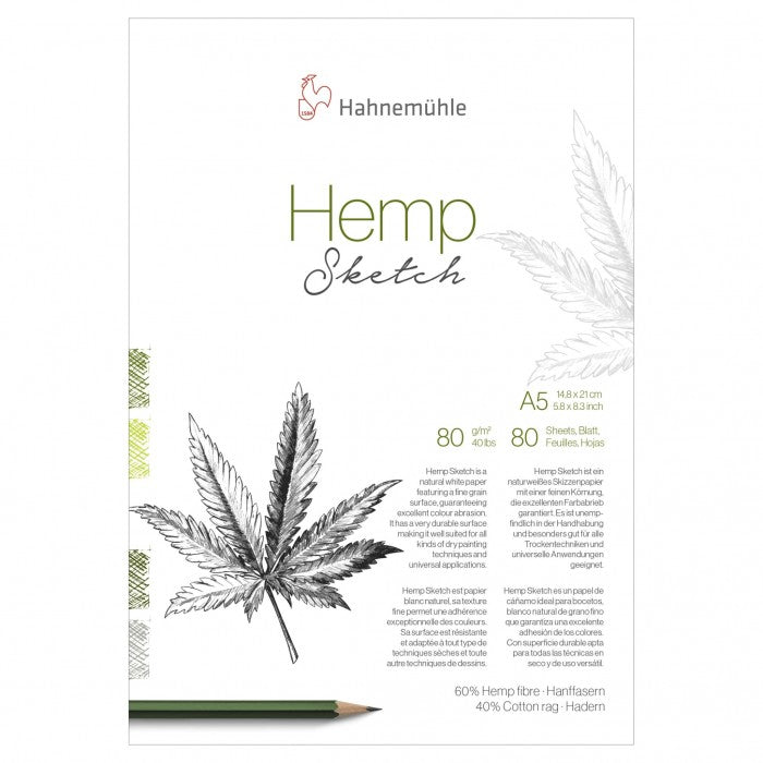 BLOCO HAHNEMUHLE HEMP SKETCH 80G/M2 A5 80 FOLHAS 10625450