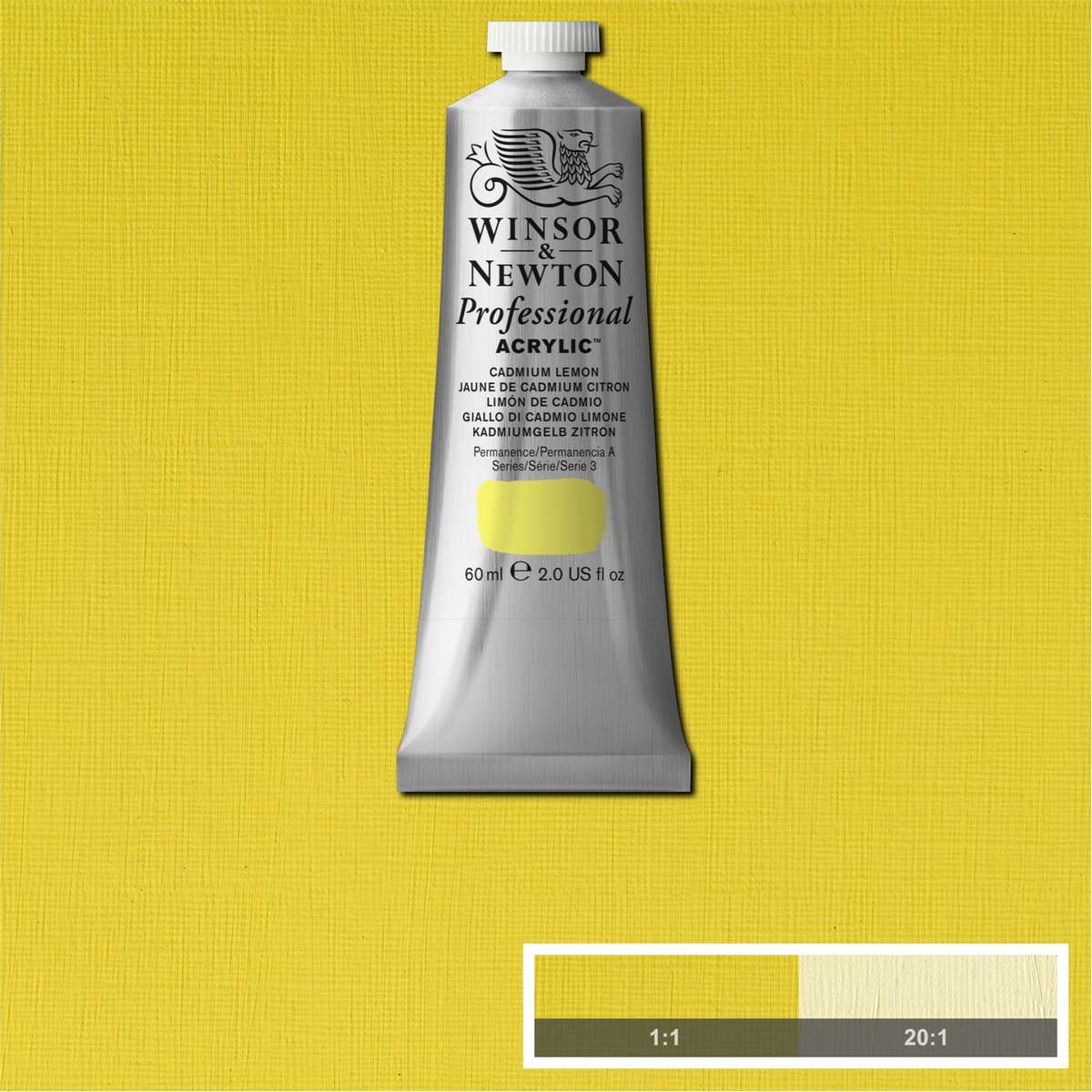 ACRILICA WINSOR NEWTON PROFISSIONAL 60ML 457 CADMIUM LEMON ROW S3