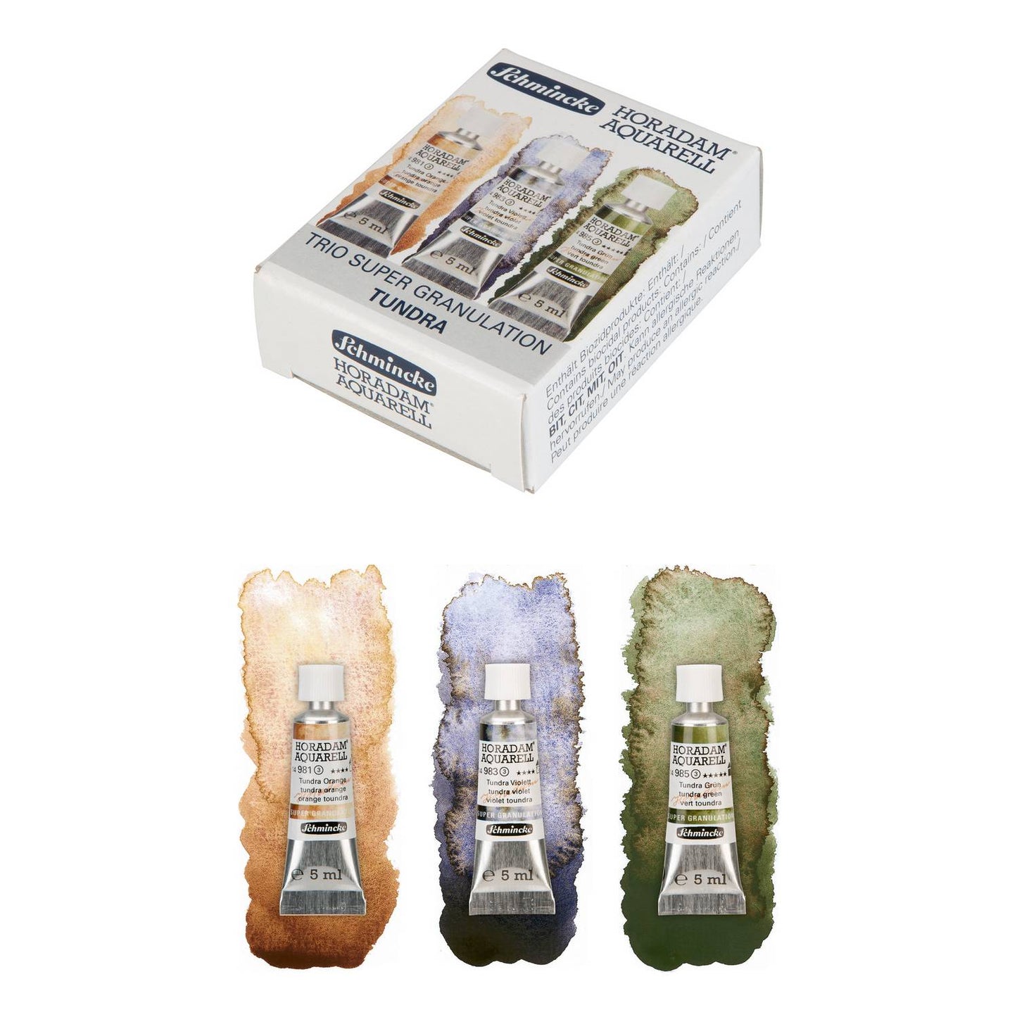 ESTOJO AQUARELA SCHMINCKE HORADAM SUPER GRANUL 5ML TUNDRA C/ 03