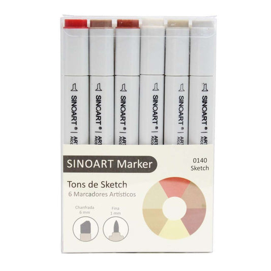 MARCADOR SINOART 06 TONS DE SKETCH SFB0140 (F)