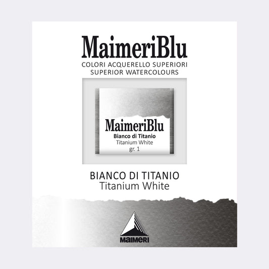 AQUARELA MAIMERIBLU ARTISTS HALF PAN 18 TITANIUM WHITE