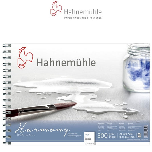 BLOCO HAHNEMUHLE HARMONY 300g/m2 TORCHON 21x29,7 12FLS ESPIRAL