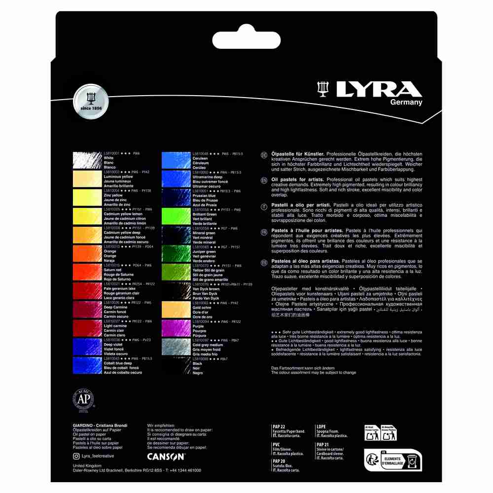 GIZ OLEO LYRA OIL PASTELS 24 CORES
