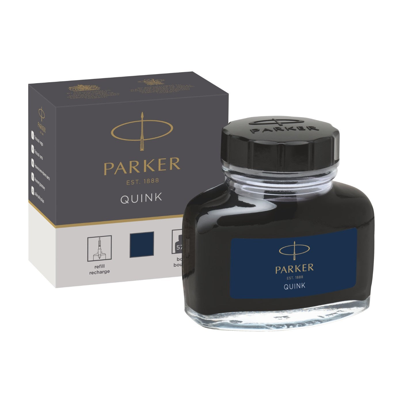 TINTA CALIGRAFIA PARKER QUINK AZUL NEGRO (BLUE BLACK) 1950378