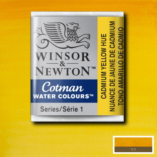 AQUARELA WINSOR NEWTON COTMAN HALF PAN 109 CADMIUM YELLOW