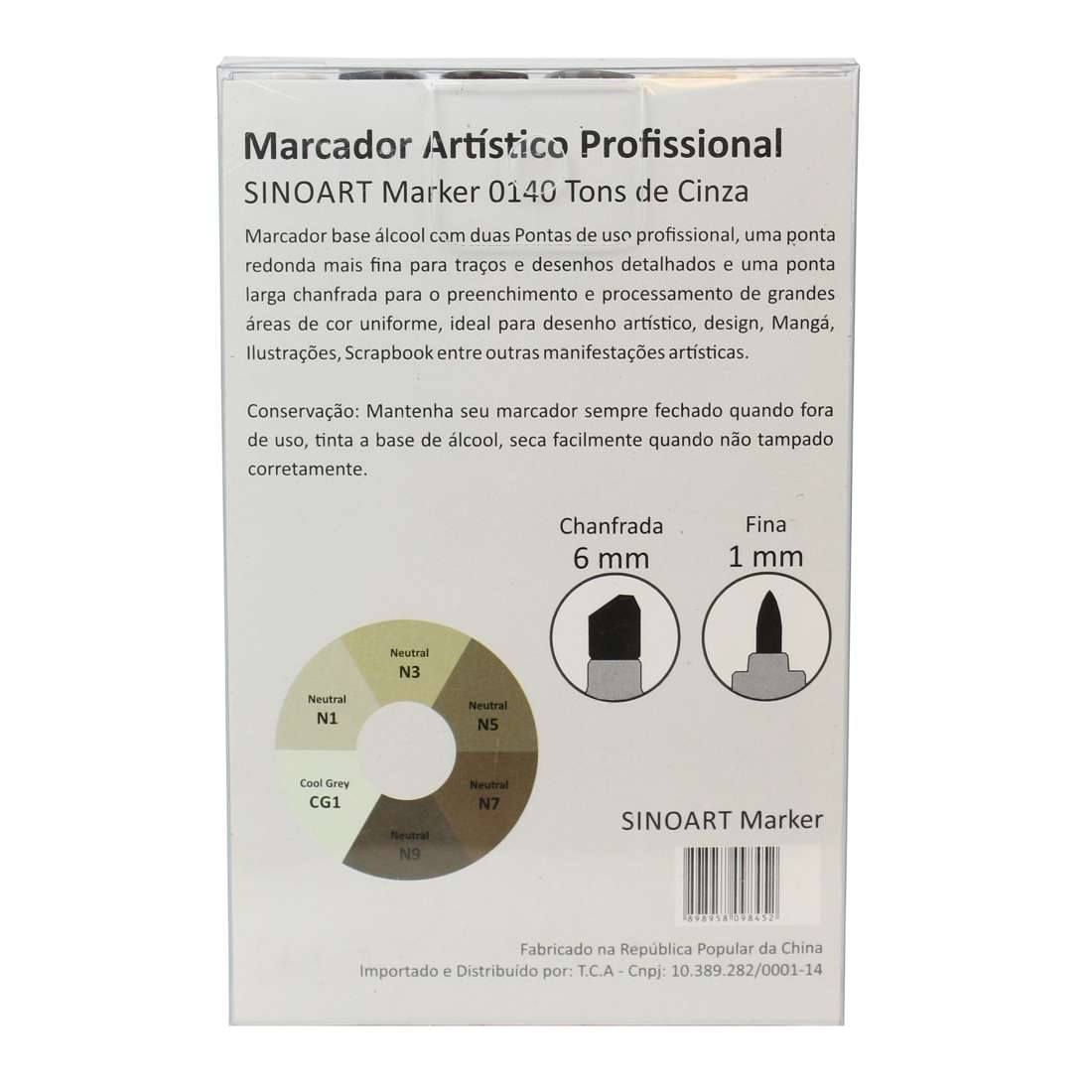 MARCADOR SINOART 06 TONS CINZA SFB0140 (B)