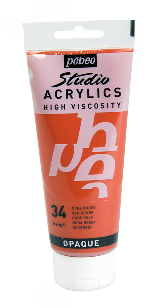 ACRILICA PEBEO STUDIO HV  100ML 34 VERMELHO OCRE  831034
