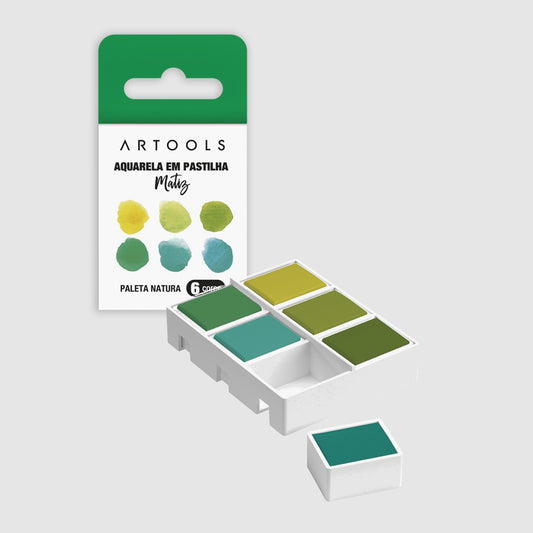 AQUARELA ARTOOLS MATIZ 06 CORES NATURA 6COR
