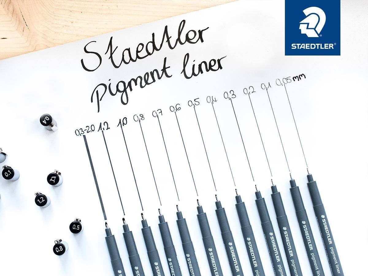 CANETA STAEDTLER PIGMENT LINER C/ 12 PRETA