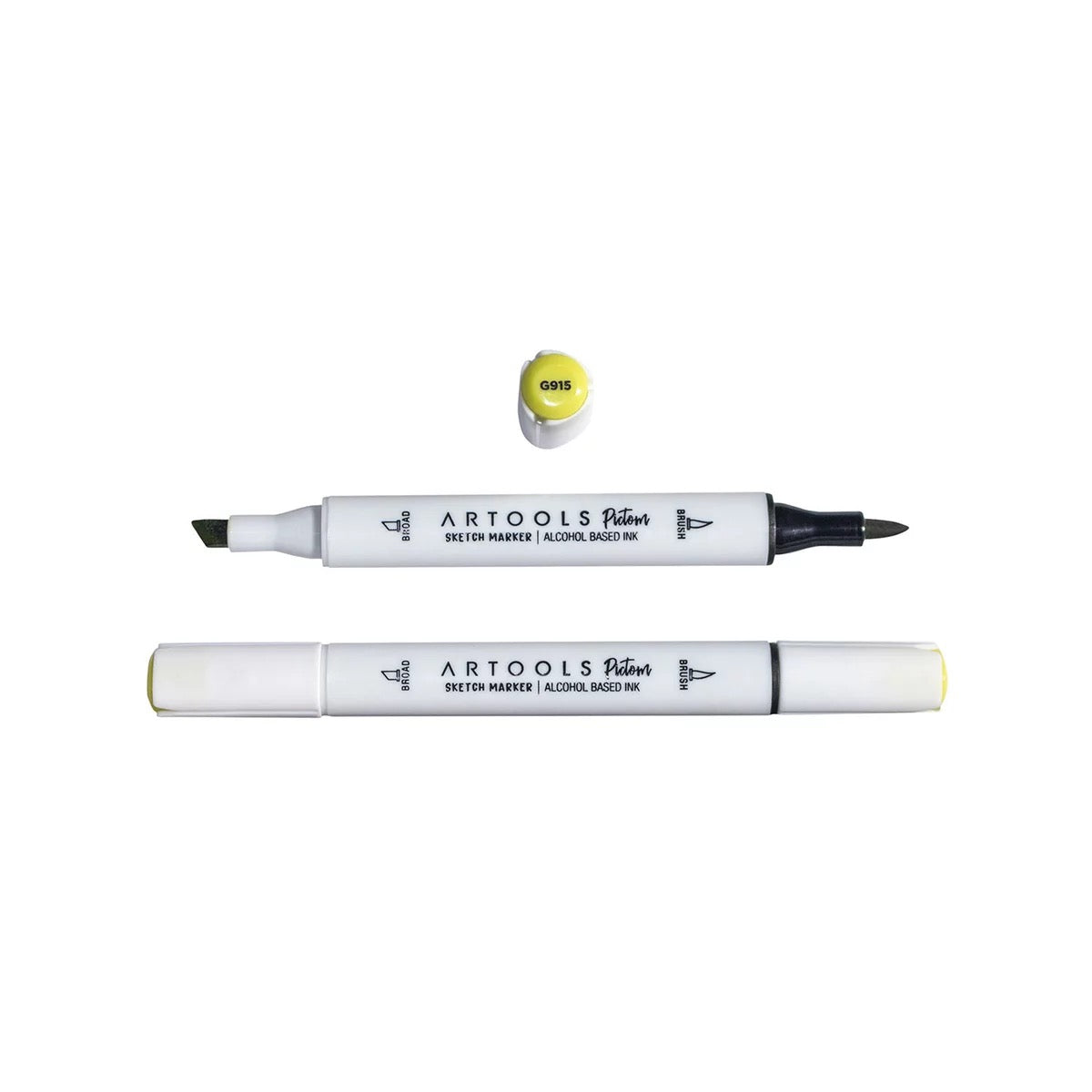 MARCADOR ARTOOLS PICTOM PONTA DUPLA CHARTREUSE GREEN (G915)