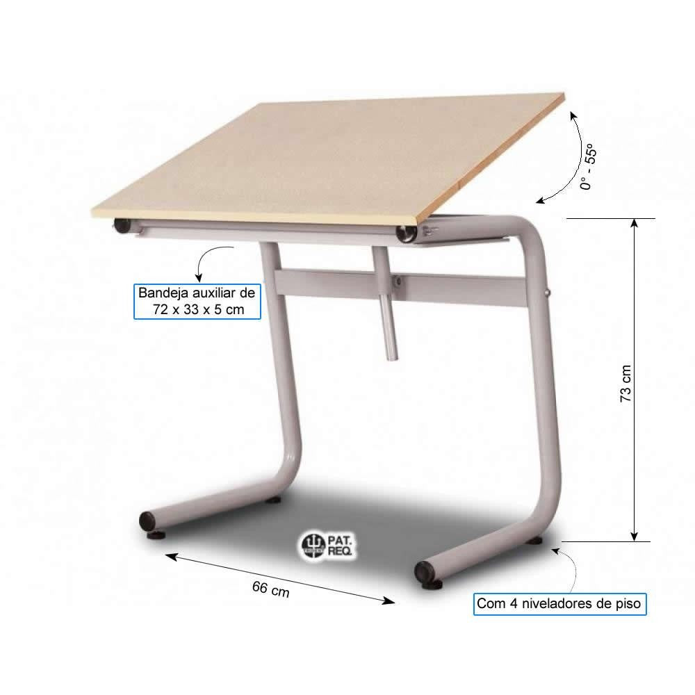 CAVALETE DESENHO TUB-10/G FORMICA 100x80 TRIDENT