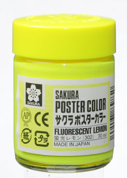 GOUACHE SAKURA POSTER COLOR 30ML 302 LIMAO FLUORESCENTE