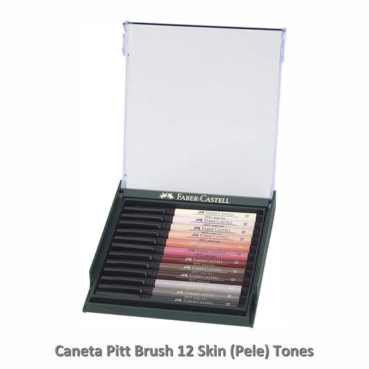 CANETA FABER CASTELL PITT 12 BRUSH SKIN (PELE) TONES 267424