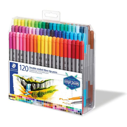 CANETA STAEDTLER TWIN-TIP PEN 120 CORES PONTA DUPLA 3200 TB120