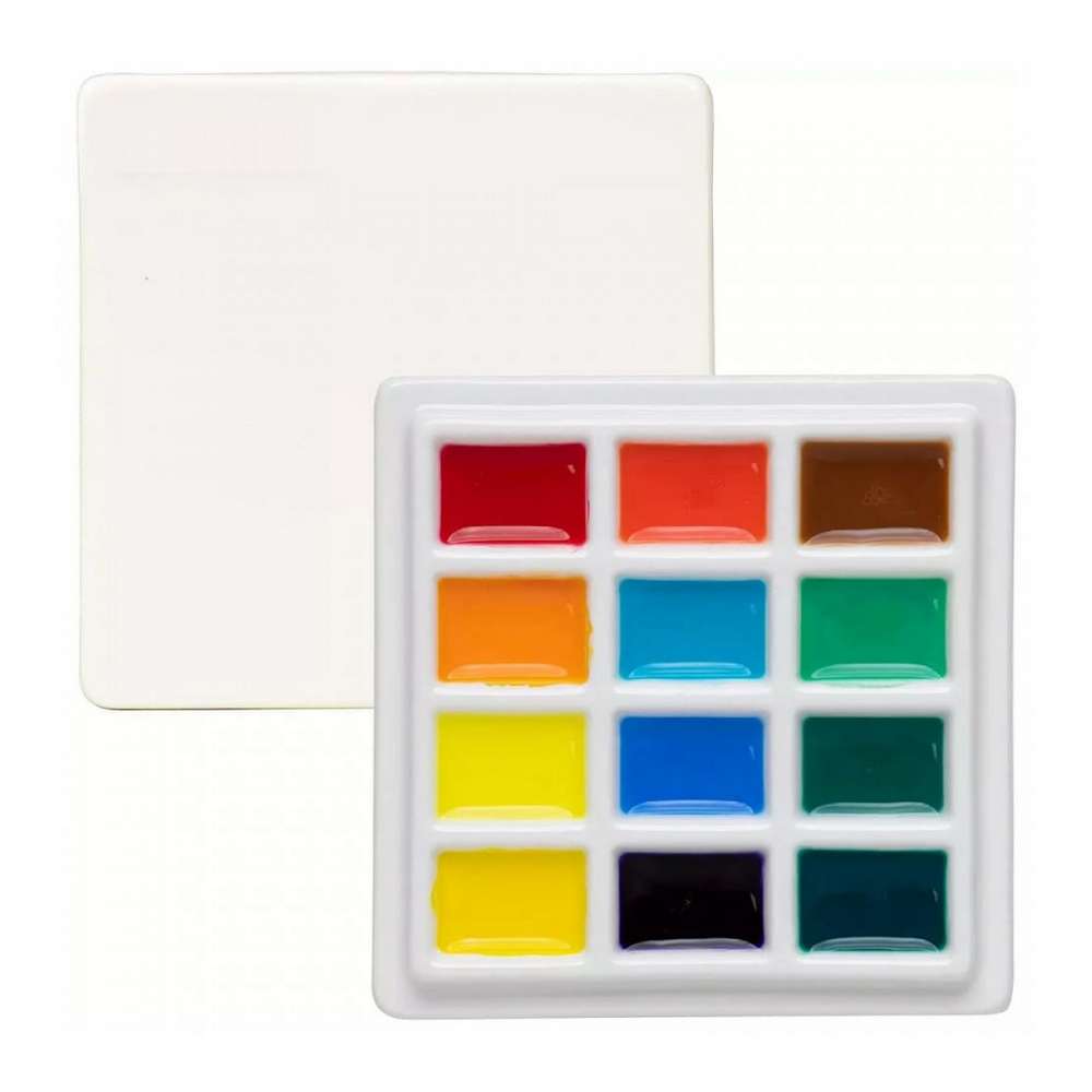 GODET CERAMICA COM TAMPA 12 CAVIDADES 9,7X9,7cm A259