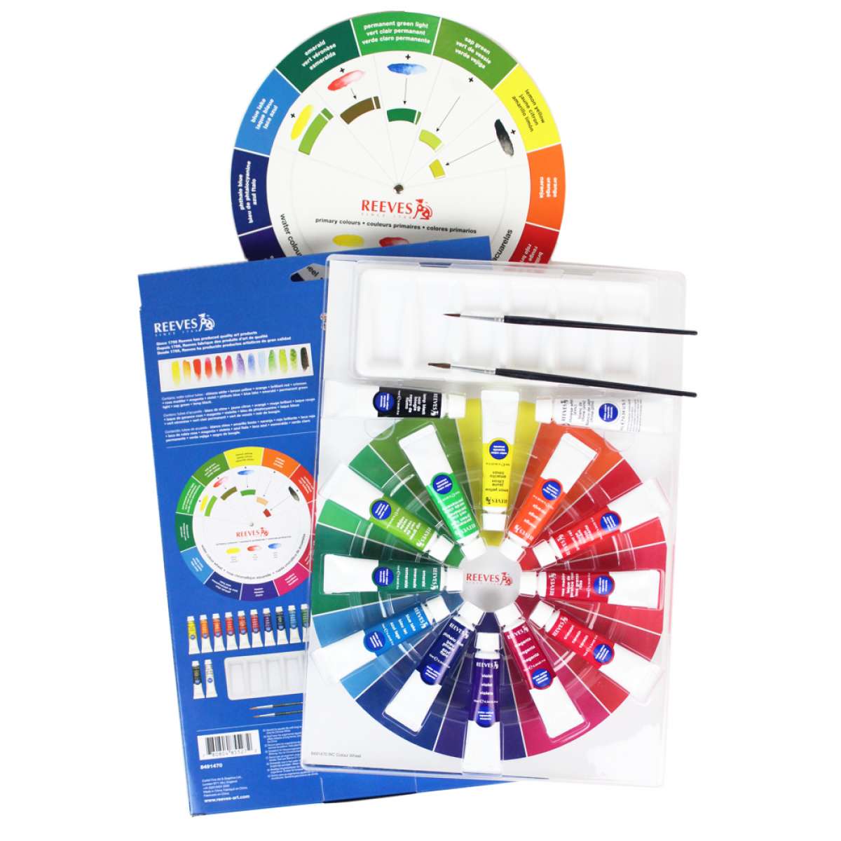 ESTOJO AQUARELA REEVES 14 CORES KIT + DISCO CORES WHEEL 8491470