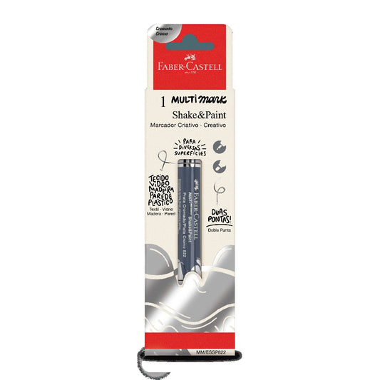 MARCADOR MULTIMARK SHAKE & PAINT CROMADO PRATA 822