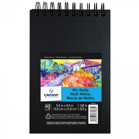 SKETCH BOOK CANSON MIX MEDIA 13,9X21,6cm 224g/m2