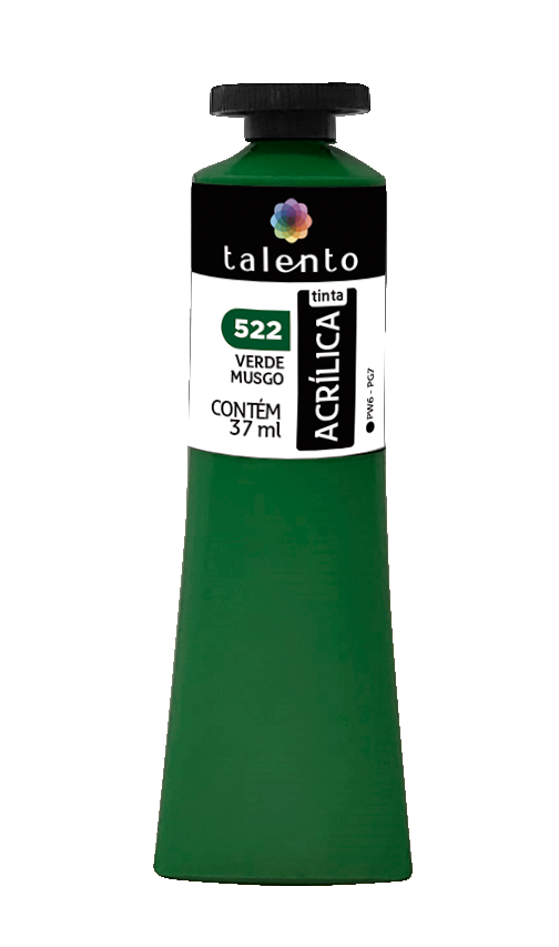 ACRILICA TALENTO 037ML 522 VERDE MUSGO