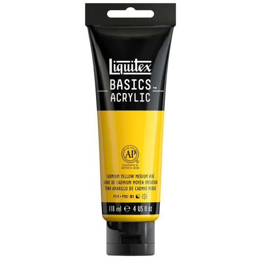 ACRILICA LIQUITEX BASICS 118ML CADMIUM YELLOW MEDIUM 017 (ANT 161)