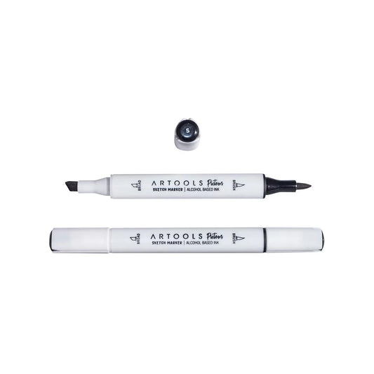 MARCADOR ARTOOLS PICTOM PONTA DUPLA BLACK (S)