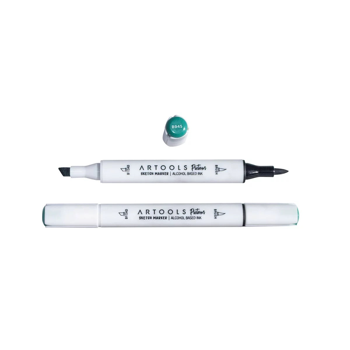 MARCADOR ARTOOLS PICTOM PONTA DUPLA DARK GREEN (B945)
