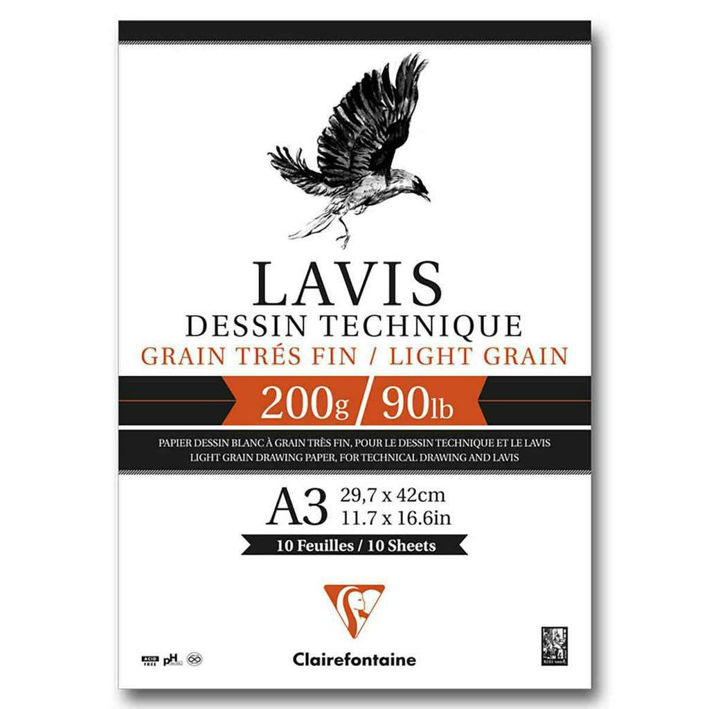 BLOCO CLAIREFONTAINE LAVIS DESSIN 200g/m2 A3 10FLS 963421