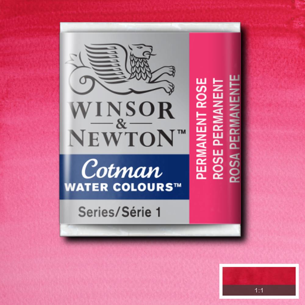 AQUARELA WINSOR NEWTON COTMAN HALF PAN 502 PERMANENT ROSE
