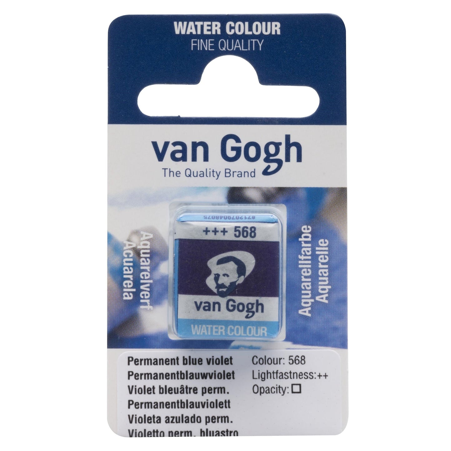 AQUARELA TALENS VAN GOGH HALF PAN 568 PERM BLUE VIOLET