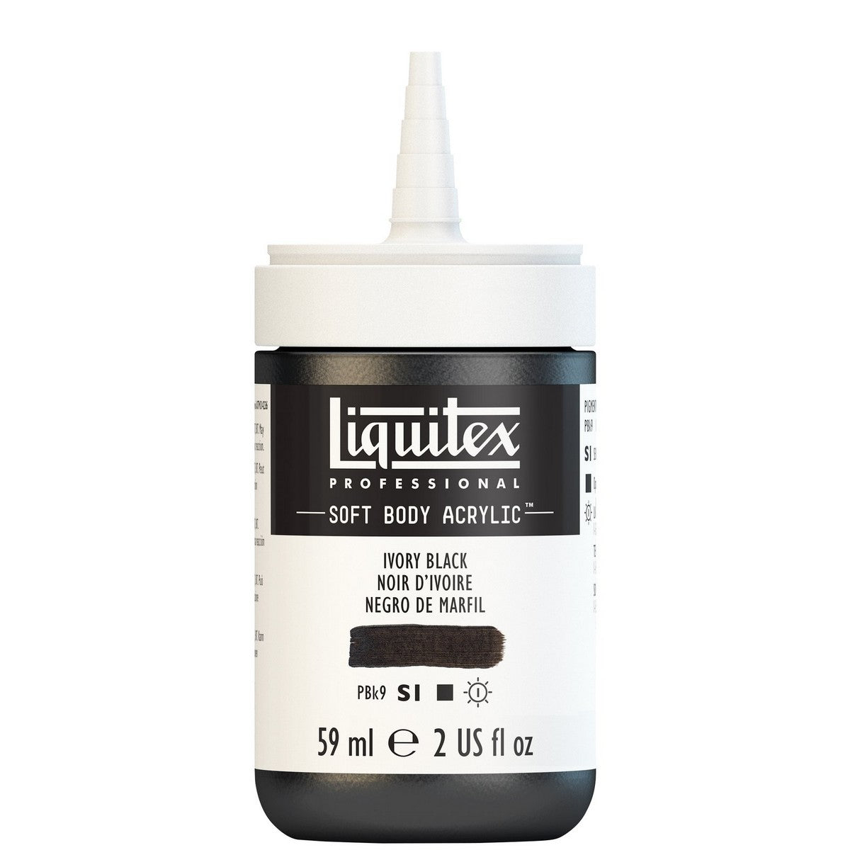 ACRILICA LIQUITEX SOFT BODY 59ML 244 IVORY BLACK S1 1959244