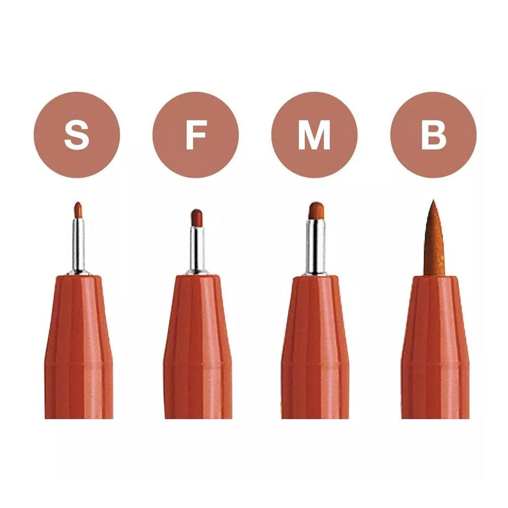 CANETA FABER CASTELL PITT 04 ARTIST PENS SANGUINE (S, F,M,B)