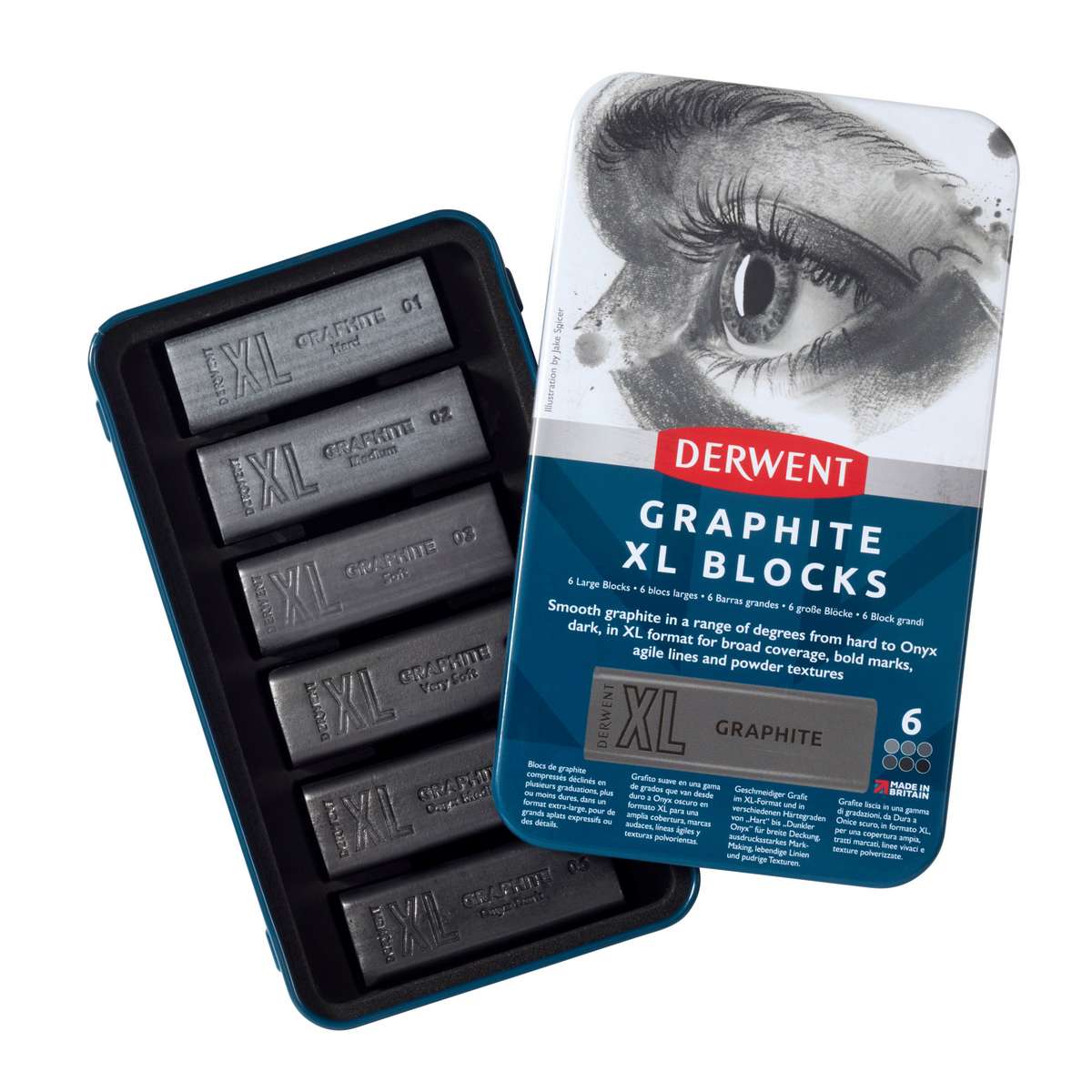 XL GRAPHITE DERWENT MONOCROMATICO ESTOJO C/ 06 UNI