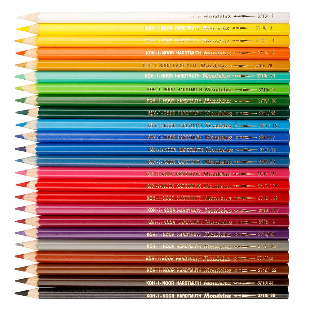 LAPIS AQUARELAVEL KOH-I-NOOR MONDELUZ 24 CORES PAPELAO