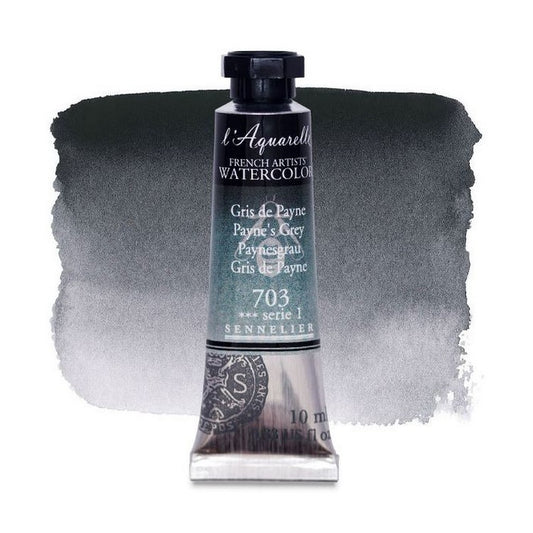 AQUARELA SENNELIER L'AQUARELLE 703 PAYNES GREY 10ML S1