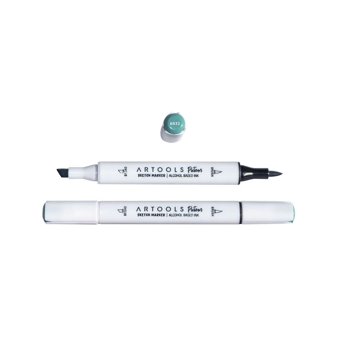 MARCADOR ARTOOLS PICTOM PONTA DUPLA TURQUOISE INK BLUE (B832)