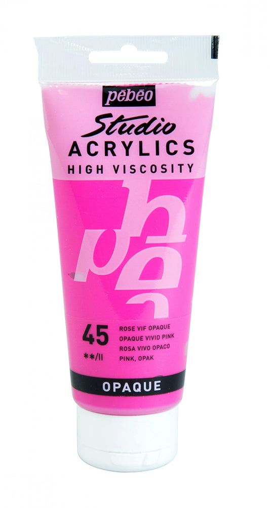 ACRILICA PEBEO STUDIO HV  100ML 45 ROSA VIVO  831045