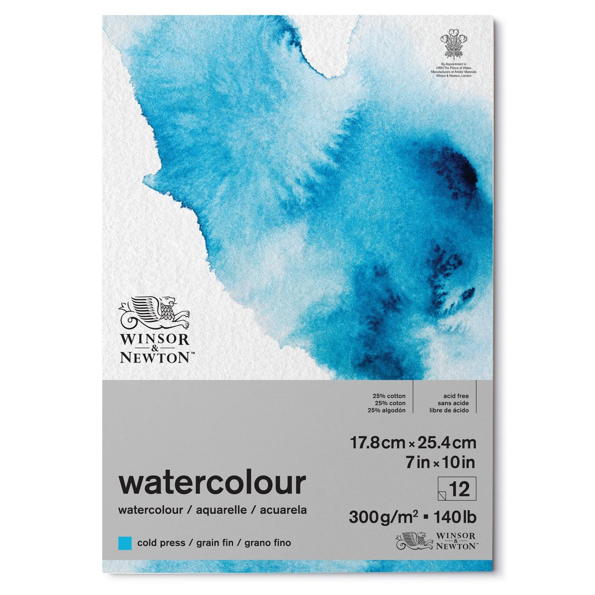 BLOCO WINSOR NEWTON WATERCOLOUR GRANA FINA 300G/M2 A5 12 FLS