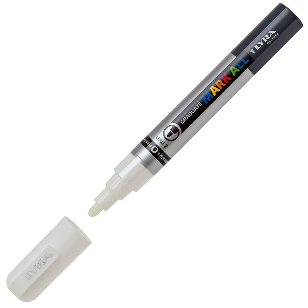 MARCADOR LYRA GRADUATE MARK ALL BRANCO PONTA 2MM