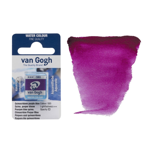 AQUARELA TALENS VAN GOGH HALF PAN 593 QUINA PURPLE BLUE