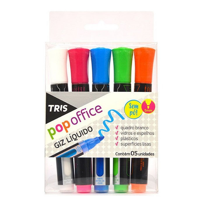 GIZ LIQUIDO POP OFFICE TRIS C/ 05 CORES